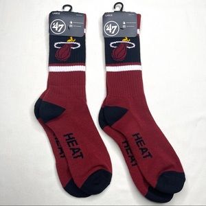2 Pairs of Miami Heat official team socks